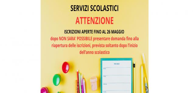 CHIUSURA ISCRIZIONI SERVIZI SCOLASTICI 2026/2027