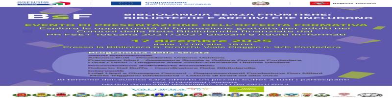 Bibliolandia Senza Frontiere, il 17 dicembre la presentazione  dei numerosi corsi di formazione gratuiti per adulti